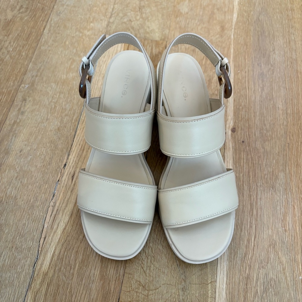 Vince Roma Slingback Platform Wedge Sandals